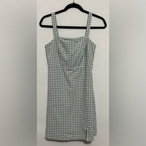 Hollister Mint Plaid Tank Top Mini Dress with Adjustable Straps